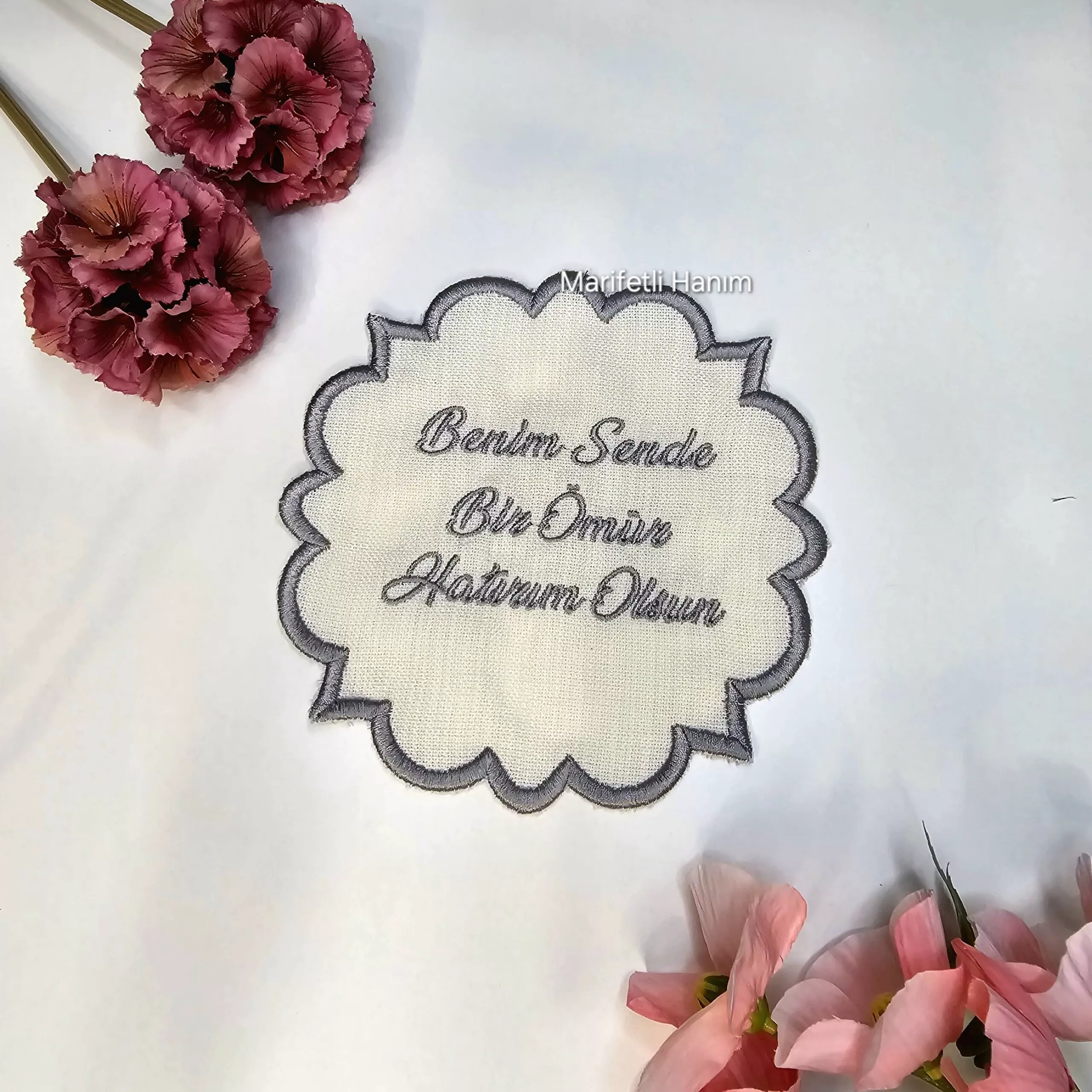 Gümüş Nakışlı Damat Kahve Peçetesi