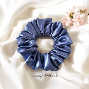 İndigo Mavisi Saten Toka