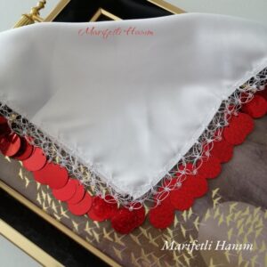 Kırmızı pullu halay mendili