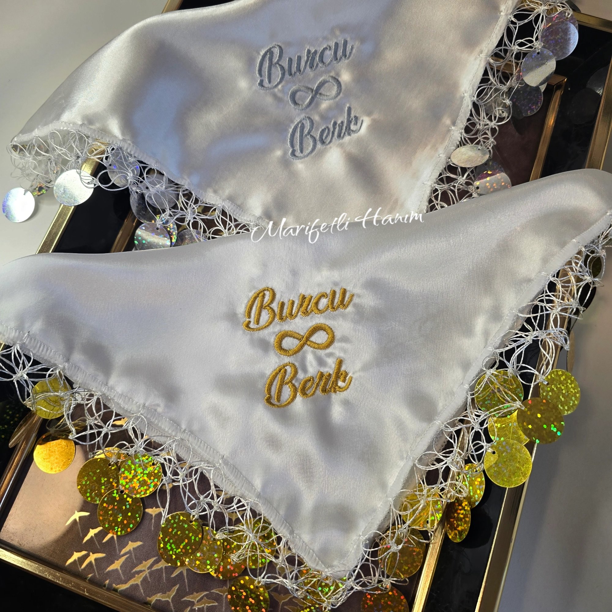 sonsuzluk nakışlı halay mendili