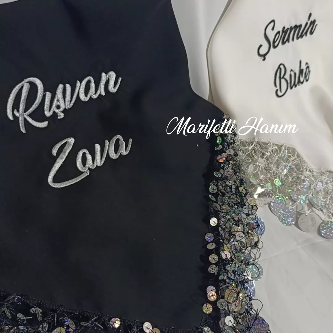 Büyük boy halay mendili, kişiye özel